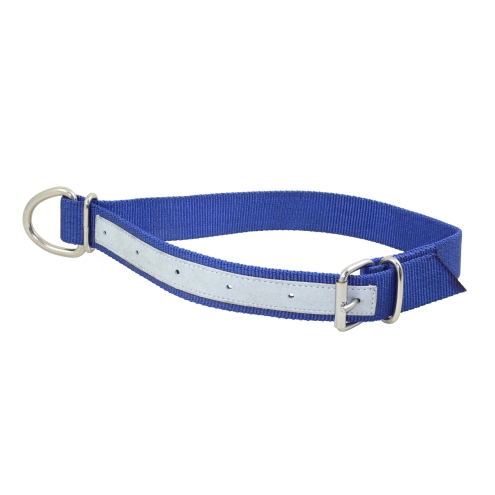 Trevira Kuhhalsband Nylon, lederverstärkt, mit Ring und Rollschnalle, Halsriemen für Kühe