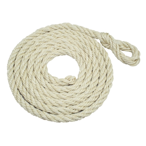 10x Bullentrsanportstrick Sisal, Ø16mm, 300cm, kleine Schlaufe, Sisalstrick für Viehtransporte
