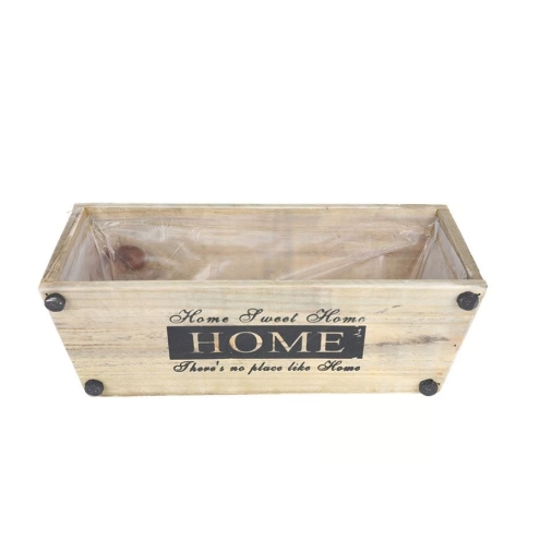 Deko-Holzkisten 3er-Set, Aufdruck "Home Sweet Home", Längen 30, 27 + 23 cm,