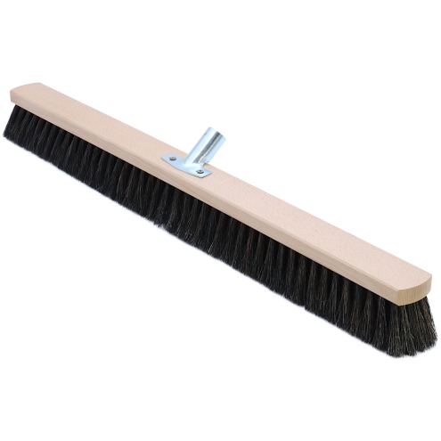 Saalbesen Naturhaar 100cm, Werkstattbesen, Industriebesen mit Metallstielhalter