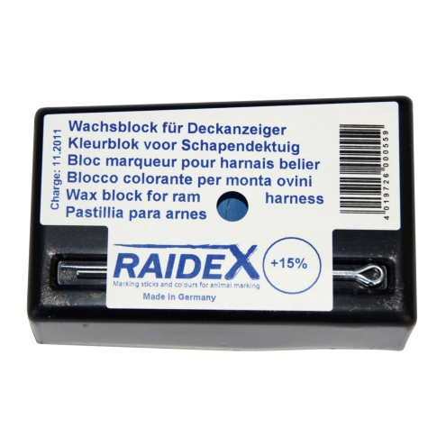 Raidex Wachsblock BLAU für Bocksprunggeschirr, Kreide für Deckanzeiger