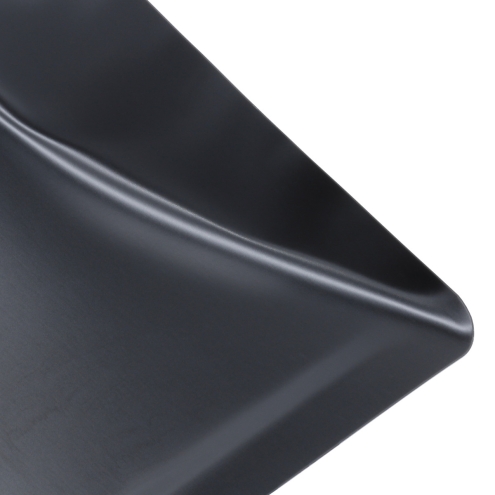 Kehrschaufel aus Metall, schwarz lackiert, Kehrblech mit Holzgriff