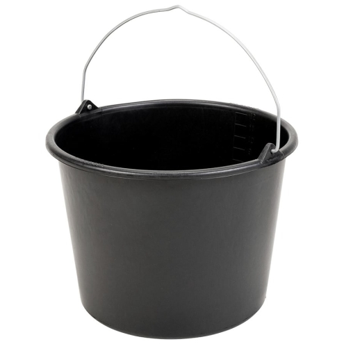Gripline Baueimer 12 Liter, schwarz, Mörteleimer, Maurereimer, bruchsicher und formstabil