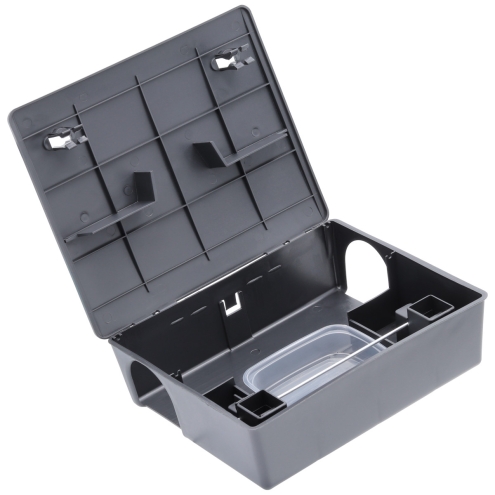 Köderstation Kompaktbox schwarz - Köderbox für Ratten - Rattenbox 24x20x7cm