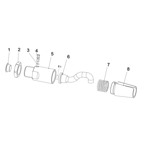 LUBING Öffnungshebel für Schweinenippel KLEIN #60026, Ersatzteil Nr. 6