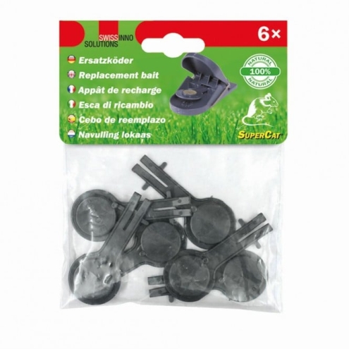 6x Swissinno Ersatzköder für Mausefalle SuperCat, Naturköder Nachfüllset