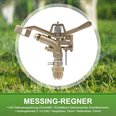 Teilkreisregner RC 185, 1 1/4 Zoll, Kreisregner, Sektorenregner, Impulsregner