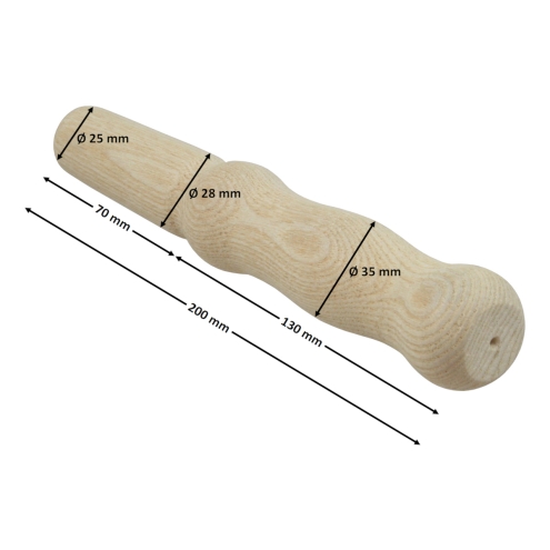 Schubkarrengriffe 25mm, Eschenholz, unlackiert, Karrengriffe, Holzgriffe - 2 Stück