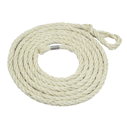 10x Viehtransportstrick Sisal, Ø10mm, 500cm, kleine Schlaufe, Sisalstrick für Viehtransporte
