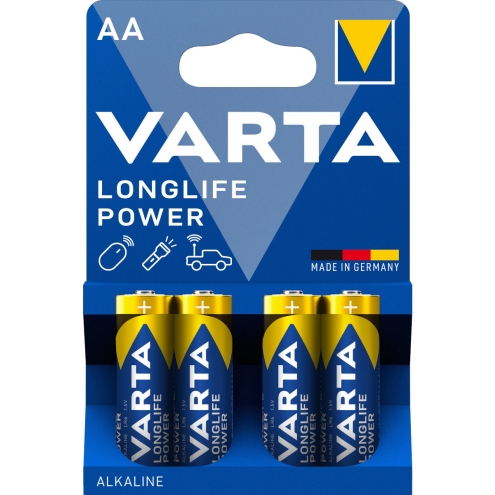 Varta Longlife Power Alkaline 4906 LR6 AA - 1,5 Volt Batterie - 4er Blister