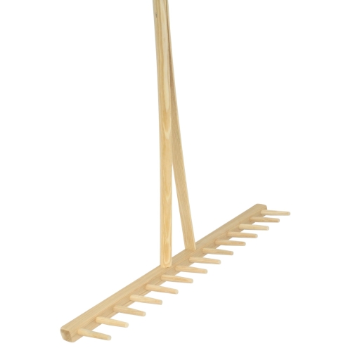 Holzrechen mit 14 Holzzinken, Breite 67cm, Länge 180cm, Holzharke, Landharke, Heurechen