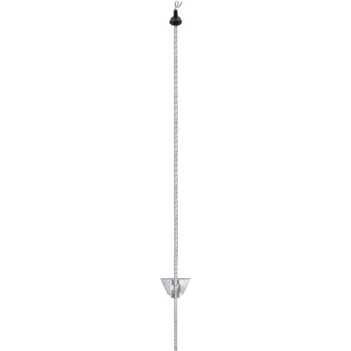 Eider Federstahlpfähle 105cm, silber, mit Drahtöse, Weidezaunpfähle, 25 Stück pro Karton