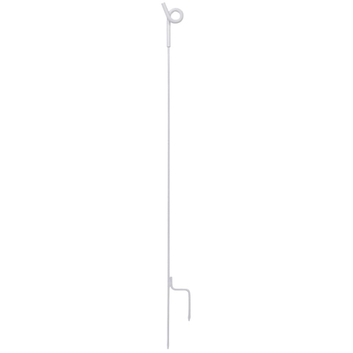 Weidezaunpfahl mit Öse 105cm, Ösen-Metallpfahl, weiß lackiert