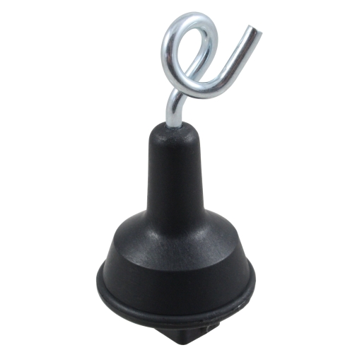 25x Zusatzisolator mit Drahtöse, Zweitisolator für ovale Metallpfähle
