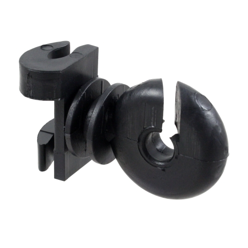 25x Zusatzisolator KLEMMFIX in Ringform, Zweitisolator für ovale Metallpfähle