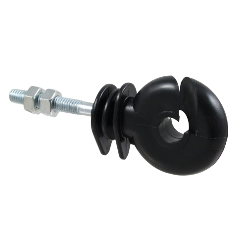 25x Ringisolator metrisch 90mm, M6x40mm, 6mm Stütze, zur Montage an Metallpfählen