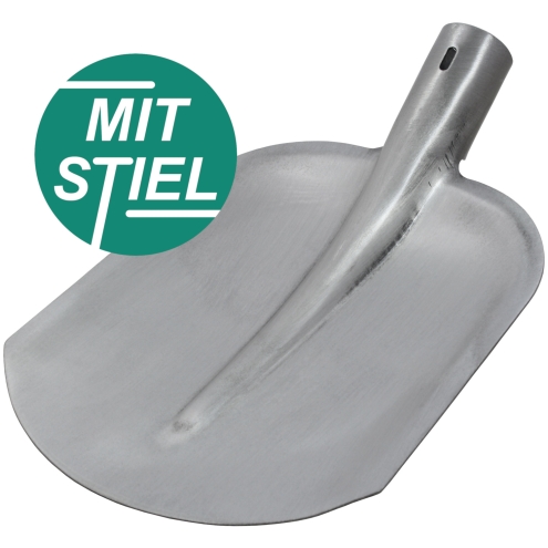 Original Emsländer Schaufel Größe 00, 1/2 gehoben, 26x22cm, mit T-Stiel Ø40x1200mm