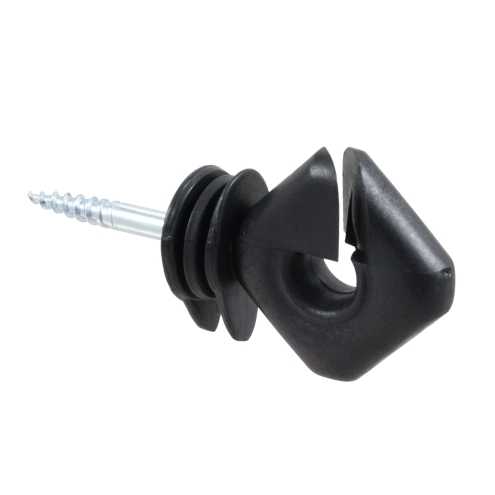 50x Ringisolator ECKIG, durchgehende Stütze 5,2mm, zur Montage an Holzpfählen