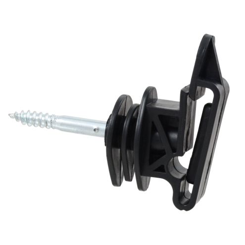 20x Bandisolator VARIO mit Holzgewinde, durchgehende Stütze 6mm, Klippverschluss für Band und Seil