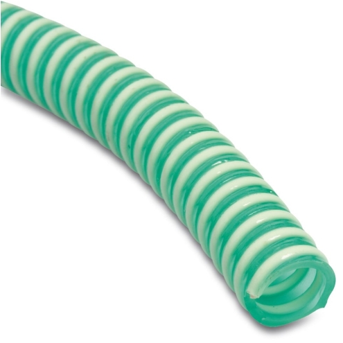 Spiralschlauch 1 Zoll, grün-weiß, Pumpenschlauch, Saugschlauch, per laufenden Meter