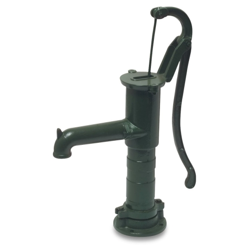Handschwengelpumpe 1 1/4 Zoll, 660mm, Gusseisen, grün, Handpumpe, Gartenpumpe