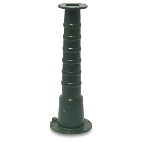 Pumpenständer für Handschwengelpumpe 1 1/4 Zoll, 670mm, Gusseisen, grün, Rundflansch
