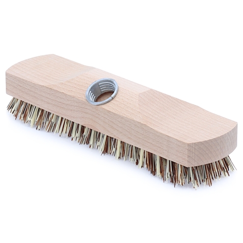 Schrubber 22cm mit Union Borsten, Bodenschrubber mit Gewinde und Stielloch