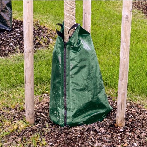 Baum-Bewässerungssack 55 Liter, PVC, grün, Langzeitbewässerung, Baumsack, Gießsack