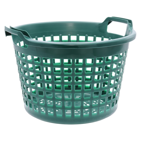 Jopa Gartenkorb 15kg, grün, rund, Ø410x280mm, Erntekorb aus Recycling-Kunststoff
