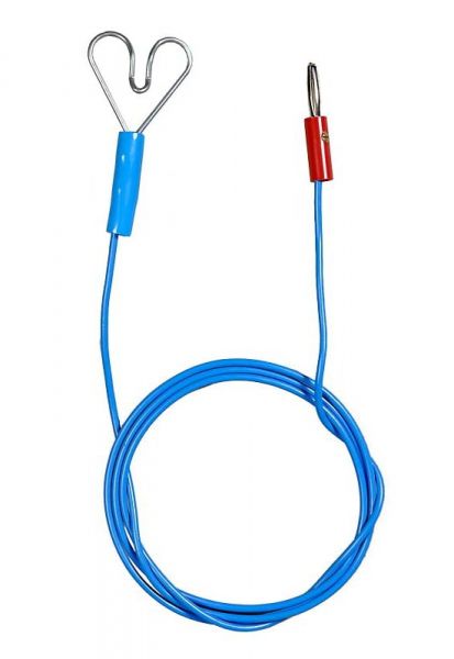 Zaunanschlusskabel 100cm, mit Herz &amp; Stecker, zur Verbindung von Weidezaungerät und Elektrozaun