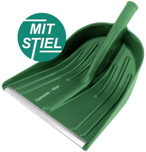 GEWA Kunststoffschaufel GETREIDE-MAX, grün, 35x40cm, Getreideschaufel, mit Stiel Ø35x1300mm