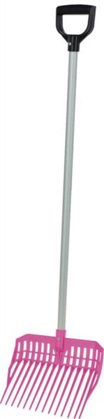 Kinder Dunggabel EcoFork Mini, pink mit Stiel, Gesamtlänge 113 cm