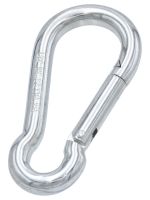 Karabinerhaken 9x90mm verzinkt - Karabiner mit Schnappverschluss - DIN 5299 Karabinerhaken 9x90mm verzinkt - Karabiner mit Schnappverschluss - DIN 5299