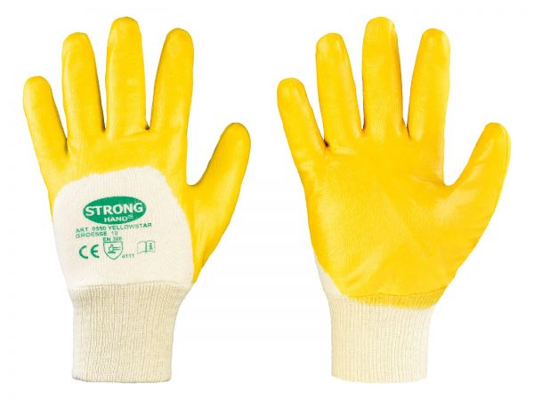 Stronghand® Nitril-Handschuhe YELLOW Größe 9 (L), Nitril-Beschichtung, Gartenhandschuh