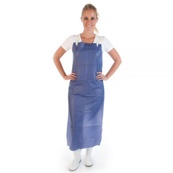 Hygostar Arbeitsschürze Superstark blau, Latzschürze aus Vinyl