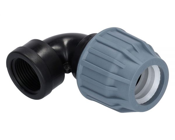 PP Winkelkupplung 32mm - 1 Zoll Innengewinde - Arbeitsdruck PN16