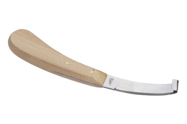 Aesculap Hufmesser einschneidig, links, breit, Klauenmesser NIRO mit Holzgriff, GTA307
