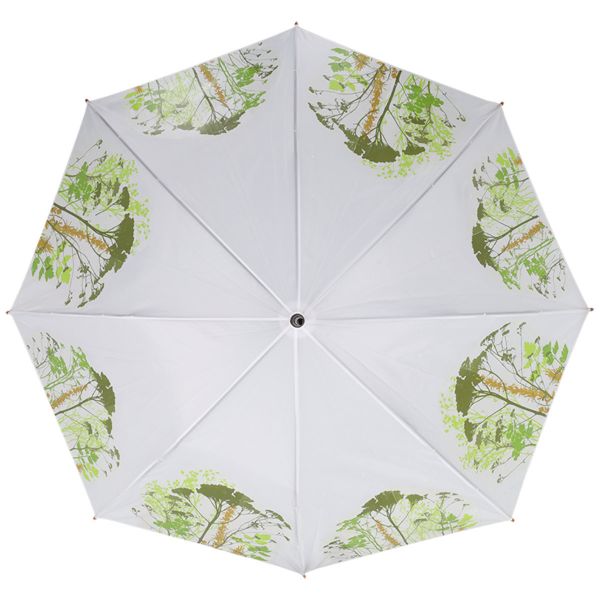 Esschert Design Regenschirm Kräuter, Automatik Stockschirm mit Kräutermotiv