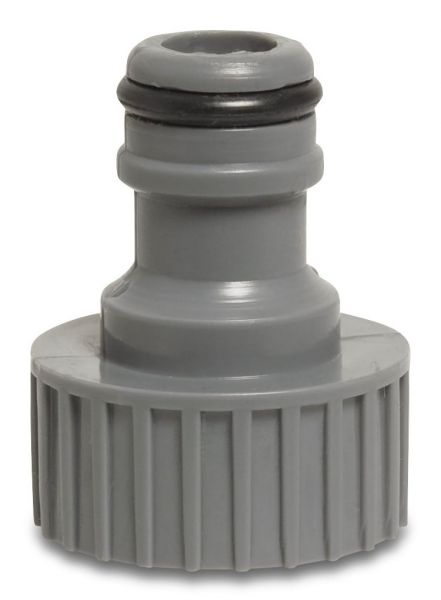 Hydro-Fit Hahnanschluss PVC, 1 Zoll Innengewinde, Klickanschluss, für Gartenschläuche
