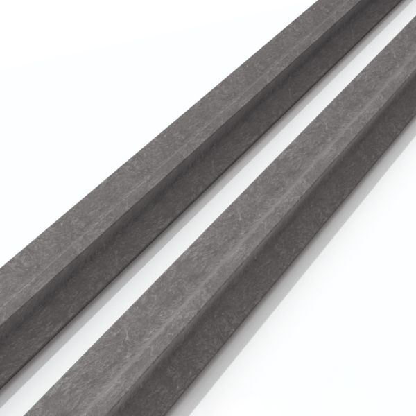 Recycling Kreuzprofil Pfahl grau - Zaunpfahl 7x7x150cm