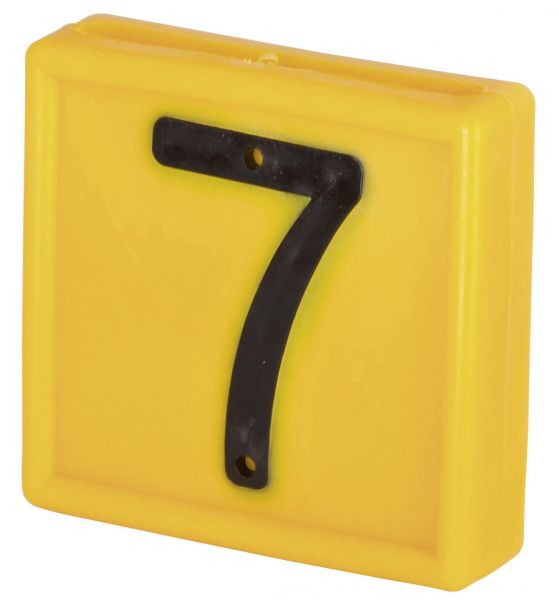 Nummernblock Standard, gelb, Block-Nummer: 7 (SIEBEN)