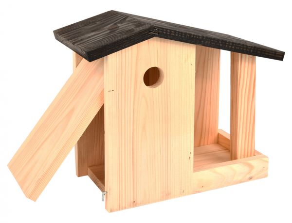 Esschert Design Futter-Vogelhaus Kombi 2in1, Nistkasten mit Futterstelle, NK89