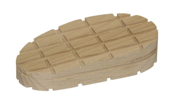 Holzklotz Keilform 110mm, Buchenholz, 3mm-Rillung, Klauenklotz zur Klauenpflege bei Kühen und Rinder