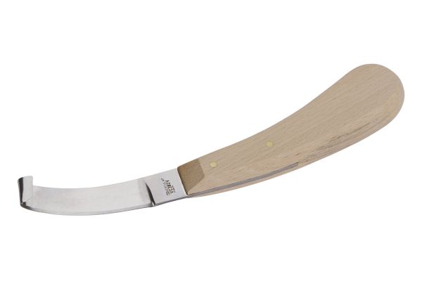 Aesculap Hufmesser einschneidig, rechts, breit, Klauenmesser NIRO mit Holzgriff, GTA302