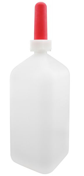 GEWA Kälberflasche 2 Liter, mit Sauger, Milchflasche, Kälbertränkeflasche, Tränkeflasche