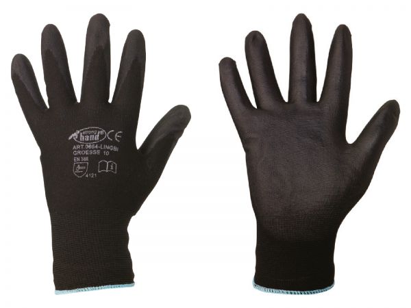 Stronghand® Feinstrick-Handschuhe LINGBI Größe 9 (L), PU-Beschichtung, Gartenhandschuh