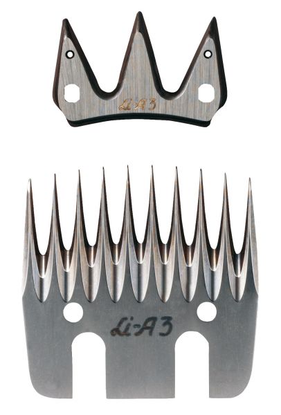 Lister Schermessersatz LI A3 mit 3+10 Zähnen, Standardmessersatz für die Schafschur