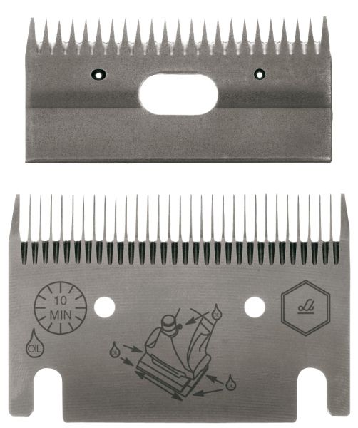 Lister Schermessersatz LI 122 mit 23+31 Zähnen, für die hautnahe Pferde- und Euterschur