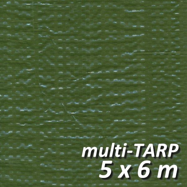 Lankotex® multi-TARP Standard 5x6m grün, Schutz- und Abdeckplane mit Aluminiumösen, HDPE / LDPE