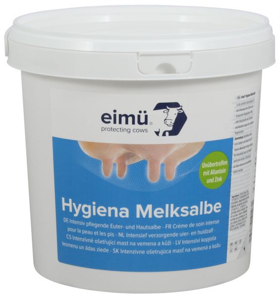 eimü® Hygiena-Melksalbe 2 Liter Eimer, Eutersalbe für die Euterpflege bei Rindern und Kühen